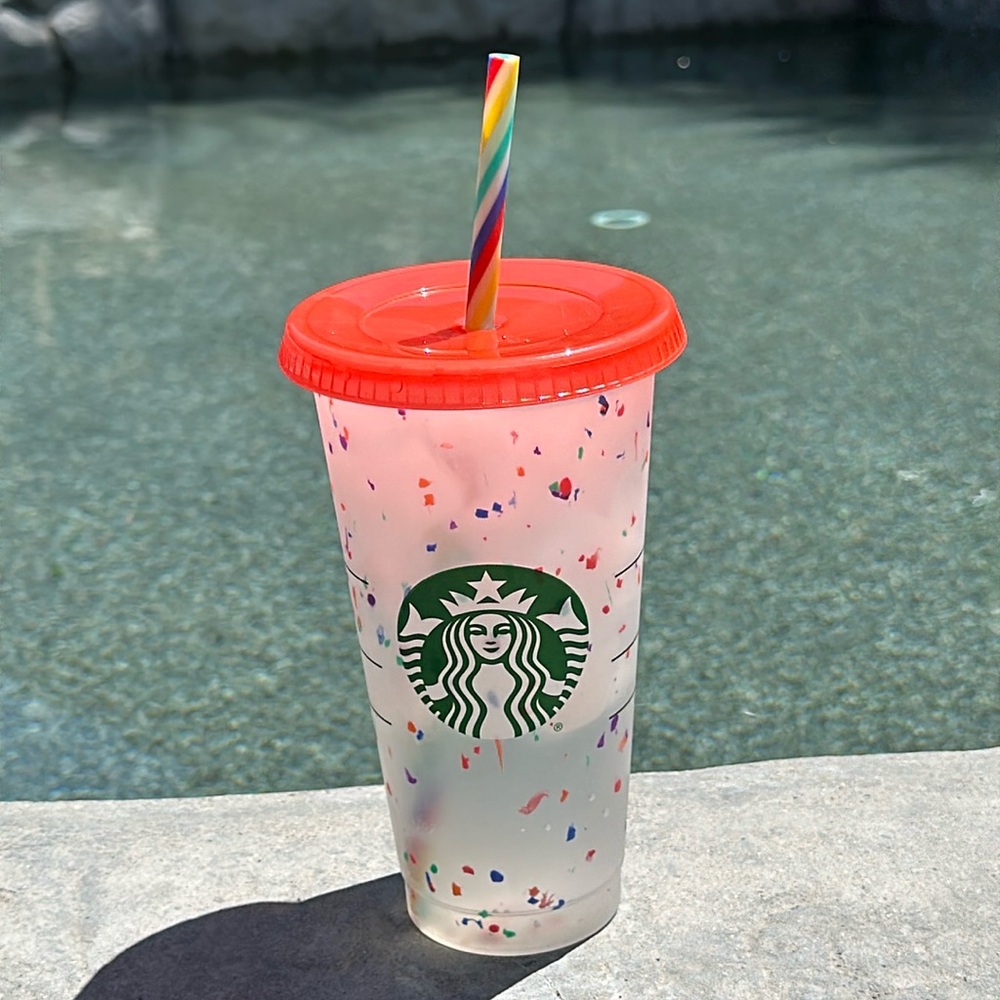 Starbucks Pride Collection Confetti Color Changing Cold Cup 2020 Rainbow Clear